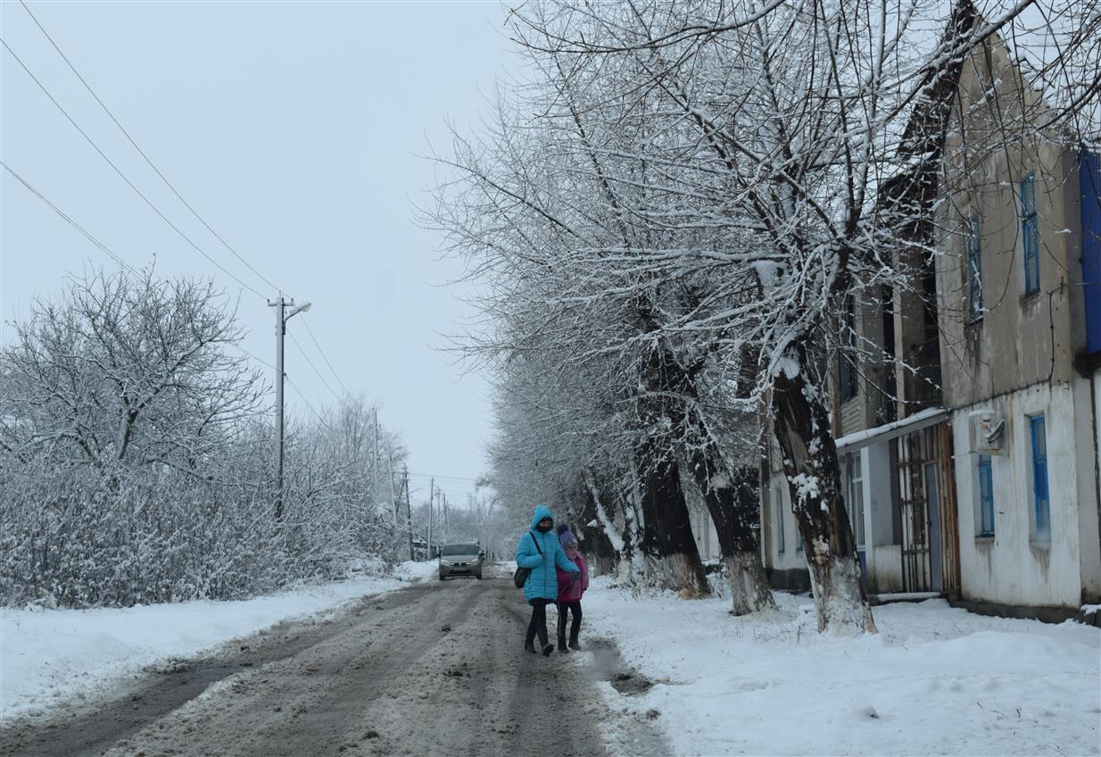 В первый день зимы белокалитвинцы проснулись в заснеженном городе